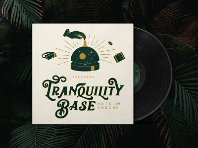 Arctic Monkeys Tranquility Base Hotel and Casino Concept Art album arctic monkeys art direction base casino concept hotel hotels leaves moon logo music record sci fi space tranquility typography