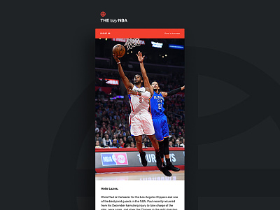 Issue 26 - NBA's Unluckiest Superstar email lazy minimal nba simple sports template