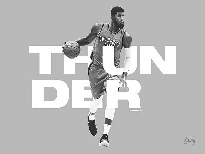 There's no rain or thunder in sight for Oklahoma City. basketball black and white cut out photo design email lazy mask nba profile shoes sport typography