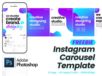Instagram carousel template | freebie brand design design freebie graphic graphicdesign graphics instagram post social media social media design template ui ux vector