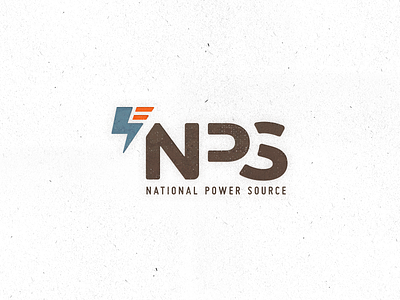 NPS - National Power Source Logo american flag brand energy identity logo typework studio