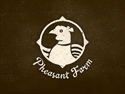 Pheasant Farm Logo 360 circle compass degree farm farm logo icon monogram pheasant pheasant icon river san francisco sf typework studio water