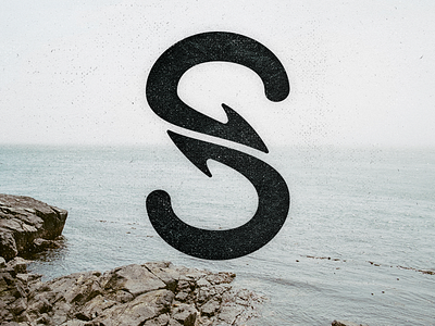 Shark S 360 circle degree icon logo monogram san francisco sea sf shark logo typework studio