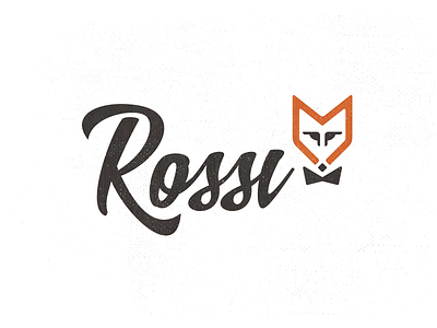 Rossi Logo for an Entertainer bowtie fox icon fox logo icon identity logo typography