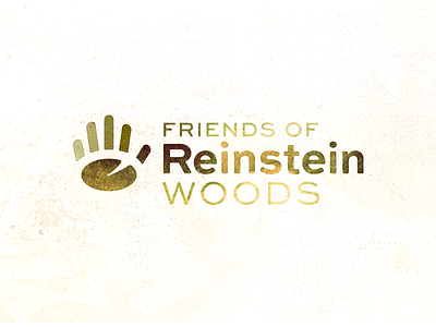 Friends Of Reinstein Woods brand conservation hand icon identity lily pad logo