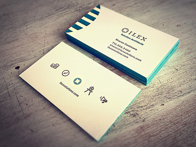 ilex Letterpress business cards branding business cards edge painted edge painted edge painting letterpress