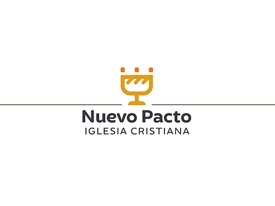 New Covenant Christian Church brand bread bread and cup christian communion crown cup icon identity logo spanish logo