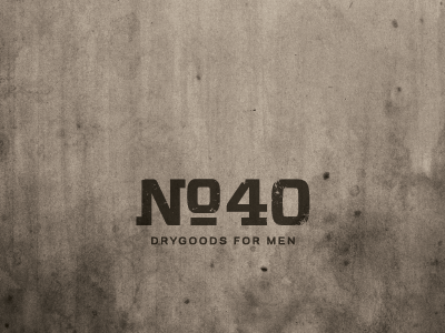 No.40 40 brand clothing concrete logo number texture wall
