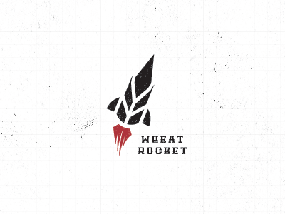 Wheat Rocket icon logo rocket typography wheat