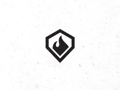 Purity but not perfection burning diamond fire flame hexagon icon irregular hexagon jewel logo purity