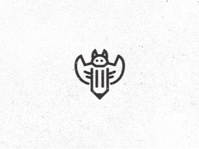 Bat Pencil ? bat batman icon logo pencil texture