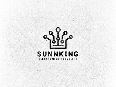 Sunnking Logo Concept @2x brand crown electronics electronics recycling icon king logo motherboard recycling