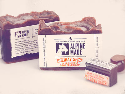 Alpine Made - Soap Label With Stamp brand goat identity label logo milk organic packaging soap stamp