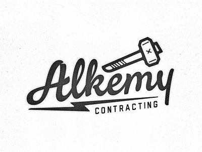 Alkemy Logo alchemy brand construction contracting hammer icon logo