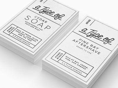 A Type Of - Labeling WIP aftershave branding identity label packaging soap