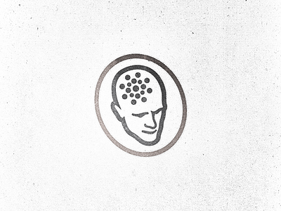 Thinker brain branding face head icon logo man not a circle think thinking thinking logo