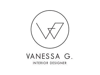 Vanessa G architecture branding design geometric geometry interior line logo symbol