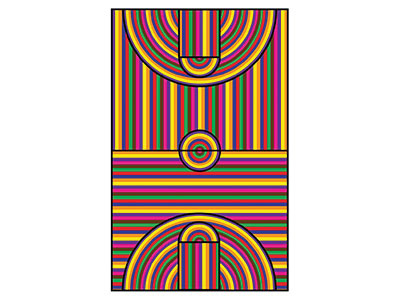 Sol Lewitt BBall Court basketball graphic design modern art poster design sol lewitt