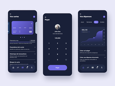 Altreon - Banking App app banking app cards clean colors gradient minimalist mobile simple ui user interface ux