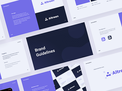 Brand Guidelines - Altreon app branding company design gradient logo portfolio studio template ui ux webdesign