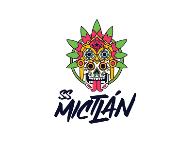 SS Mictlán brand branding design funny funny character illustration logo logotype mexican mexico music playful typography