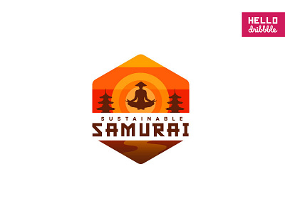 Sustainable Samurai brand branding colorful debut funny illustration japan japanese logo logotype samurai tokio