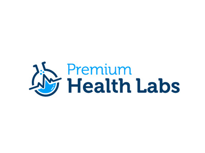 Premium Health Labs brand clean logo colorful design icon illustration logo logotype playful ui ux vector web