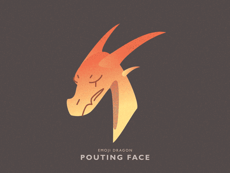 Pouting Dragon Emoji 😡 after effects angry dragon emoji motion graphics pouting