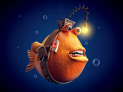 Deep Sea 3d deep fish lights sea switch