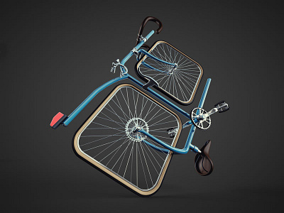 Recycle 3d bicycle c4d recycle