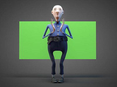 The Weather man 3d c4d character modeling wheather