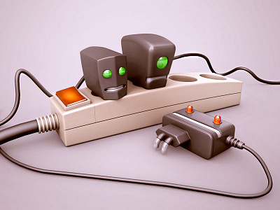 Social Gathering 3d c4d character charger illustration modeling recharge