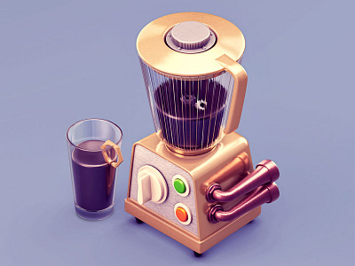 Fresh 3d blender c4d fresh illustration juice kitchen