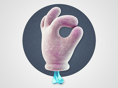 It's OK 3d bone c4d hand illustration sp