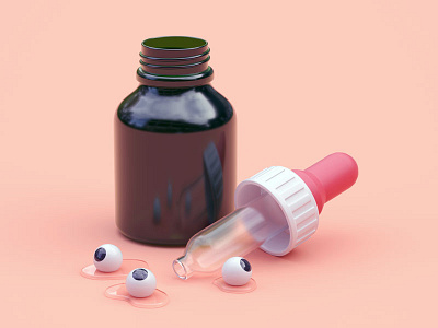 Eye Dropper 3d c4d eyedropper glass illustration render