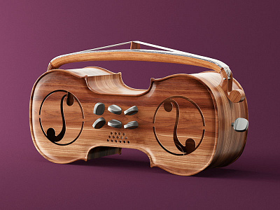 Oldschool Beats 3d beats boombox c4d illustration music oldschool radio wood