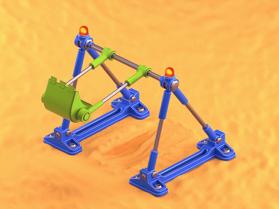 Holiday 3d beach c4d construction dig digger heavy illustration motion sand swing