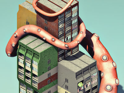 Gigant Tentacle vs. Building