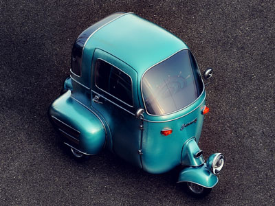 The Getaway car 3d car isometric render