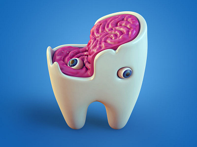 Zombie Tooth, hide your candy! 3d tooth zombie