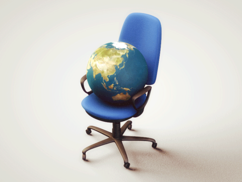 Trip [GIF] 3d chair earth gif travel