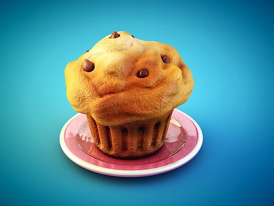 Sunday Muffin 3d c4d muffin sunday