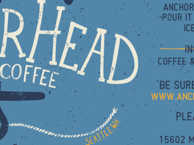 Anchorhead Coffee illustration label packaging