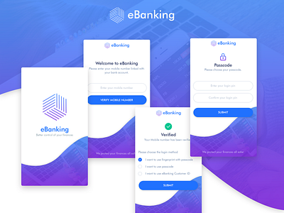 E Banking Application Signup ebanking logo mobileapplication ux