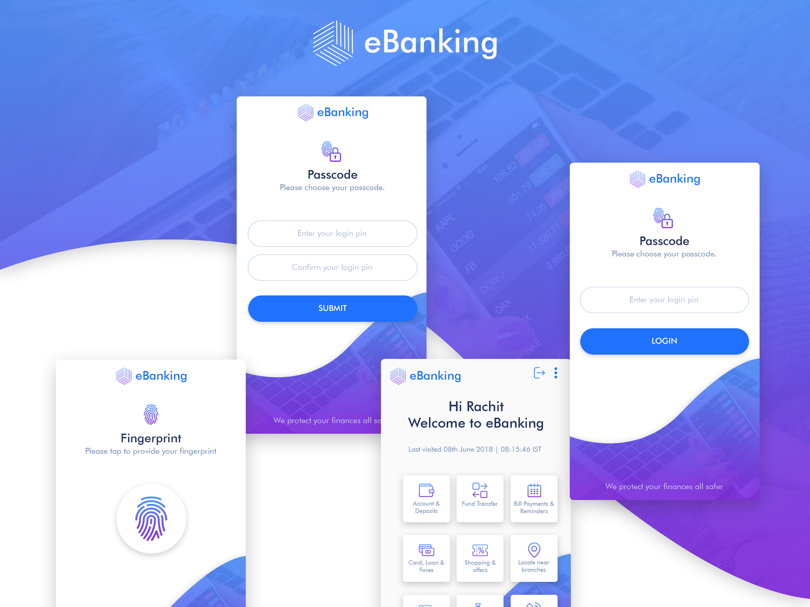 E Banking Dashboard by Arsh Mahajan on Dribbble