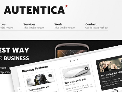 Autentica - Yet another clean WordPress Theme black bold clean