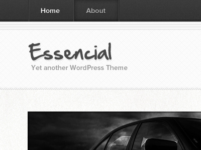 Essencial WordPress Theme black textures white
