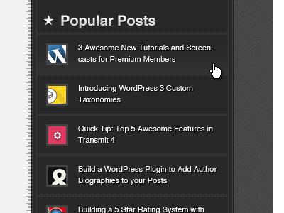 Sidebar Dark-y Concept black dark sidebar wordpress