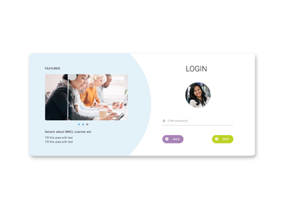 Login Card card carousel login material design ui web