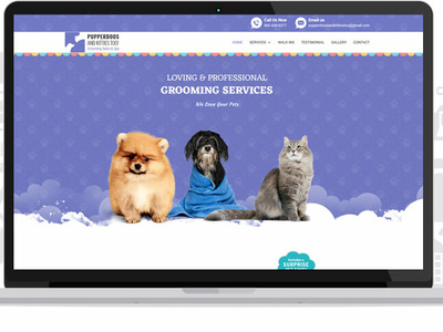 Pupperdoos cat cute design logo ui